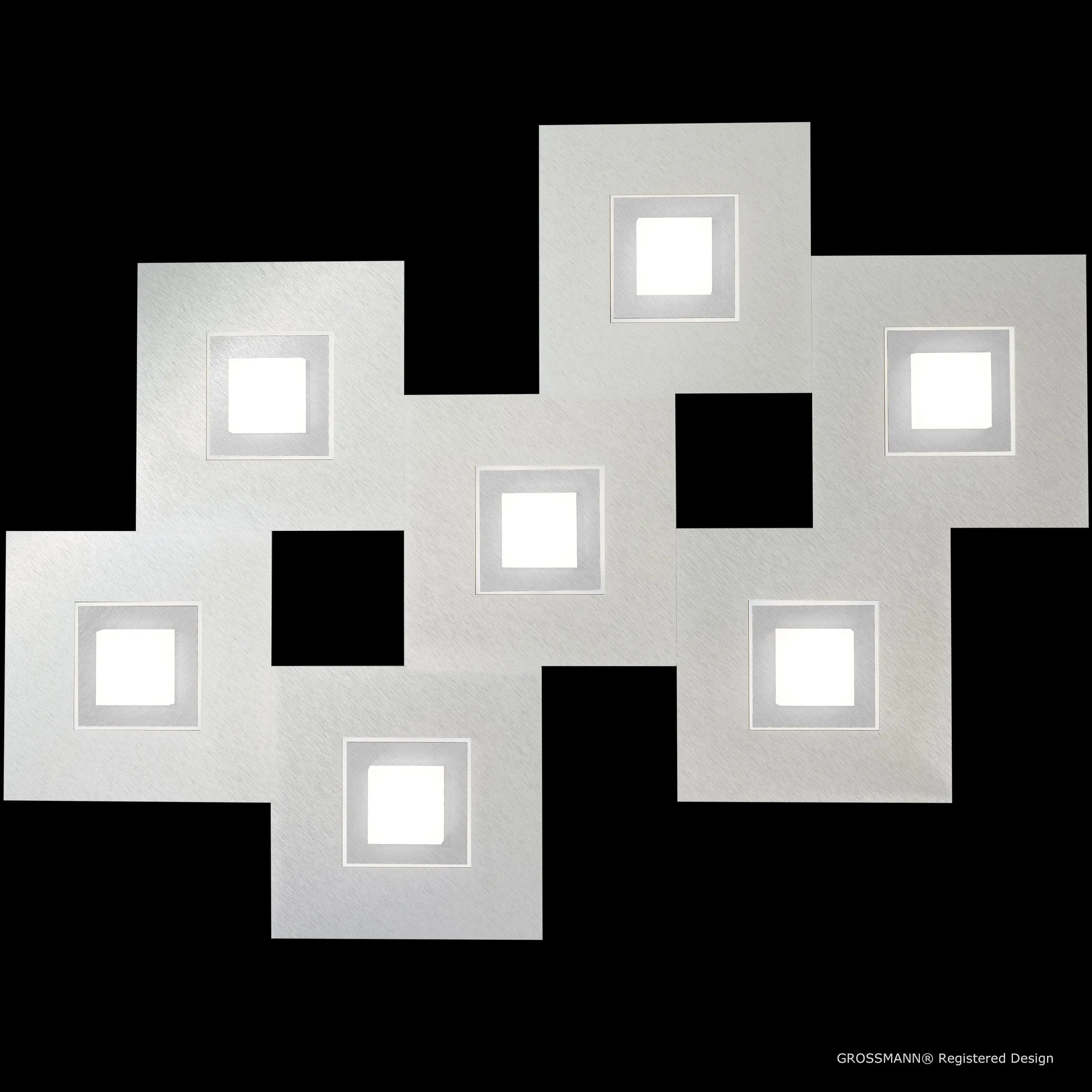 Grossmann KARREE Pearlescent Seven Lamp Wall / Ceiling Light - Colour Frame Options