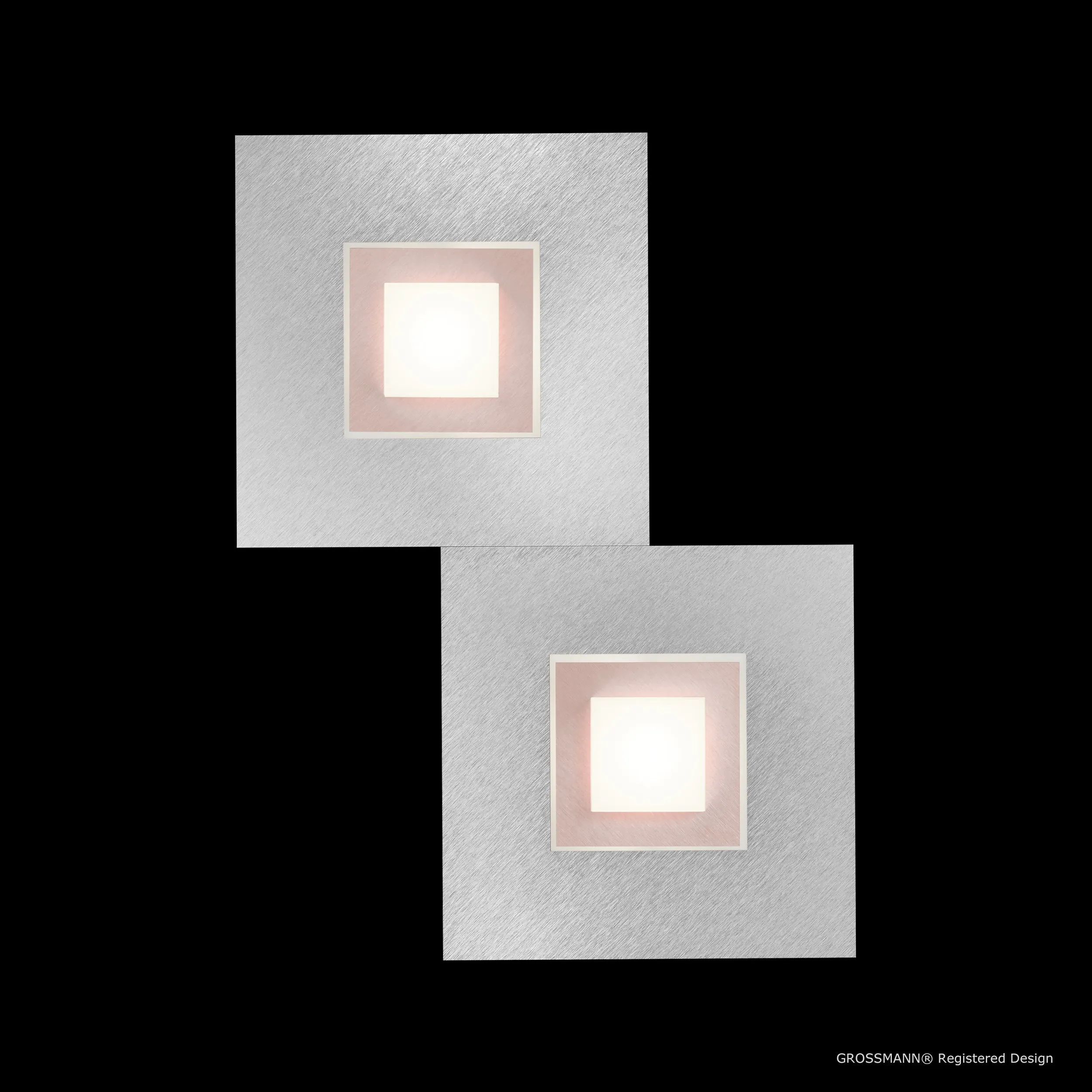 Grossmann KARREE Pearlescent Two Lamp Wall / Ceiling Light - Colour Frame Options