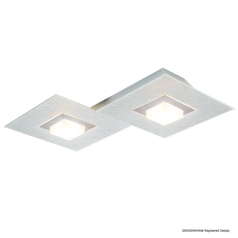 Grossmann KARREE Pearlescent Two Lamp Wall / Ceiling Light - Colour Frame Options