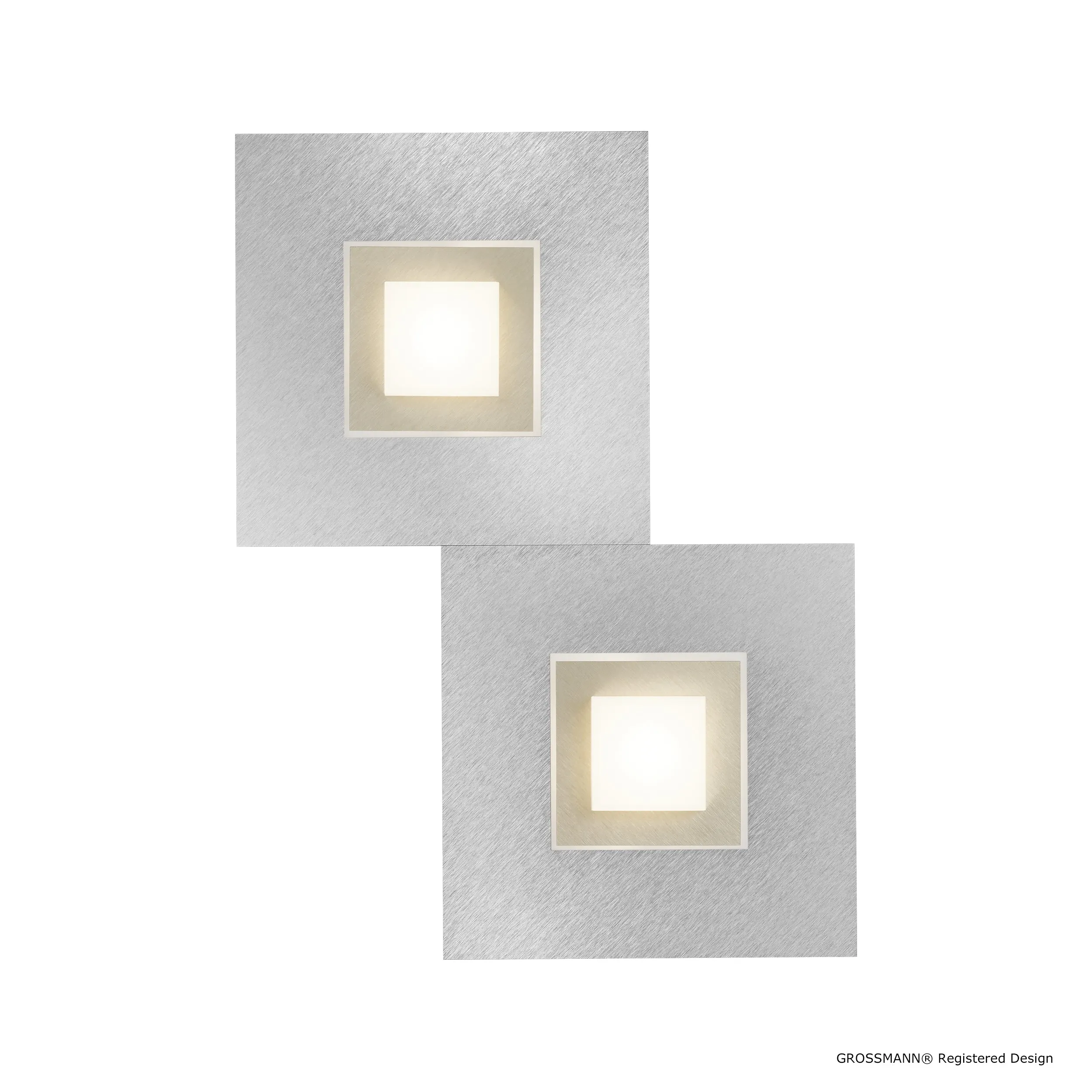Grossmann KARREE Pearlescent Two Lamp Wall / Ceiling Light - Colour Frame Options