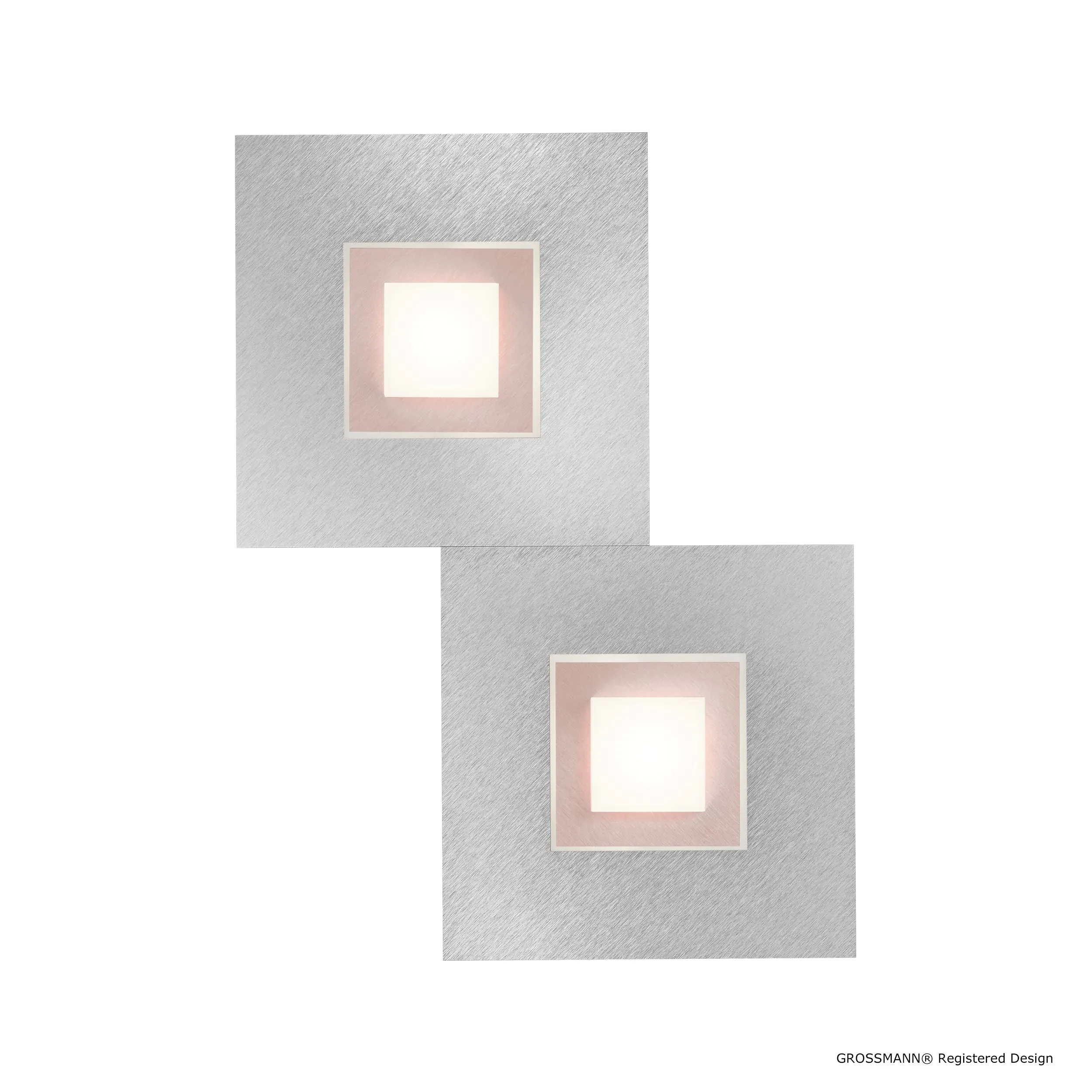 Grossmann KARREE Pearlescent Two Lamp Wall / Ceiling Light - Colour Frame Options