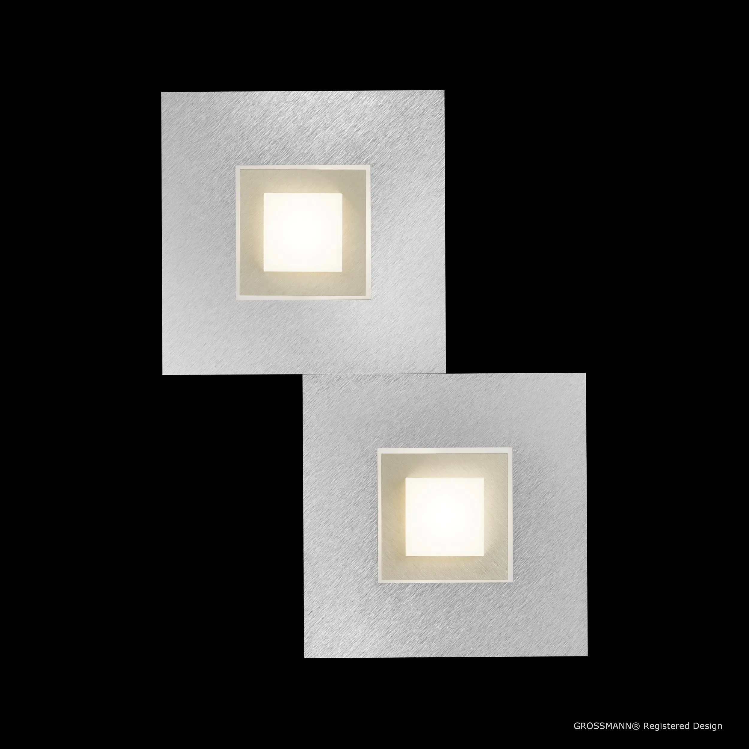 Grossmann KARREE Pearlescent Two Lamp Wall / Ceiling Light - Colour Frame Options
