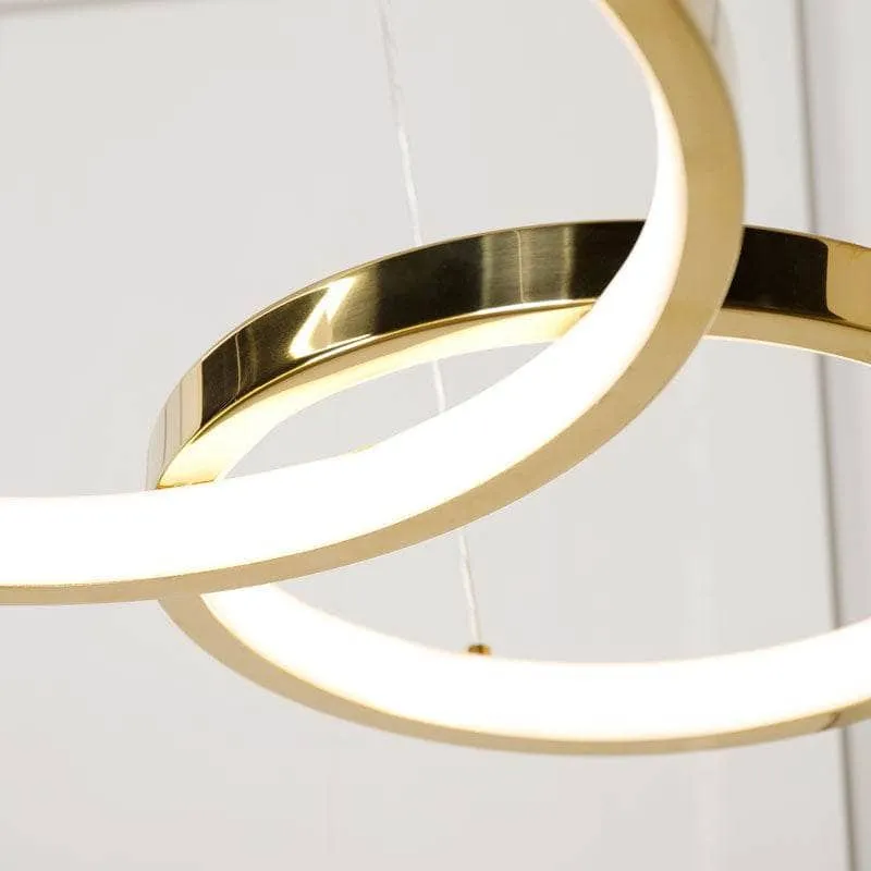 Hawaii LED Pendant 3 Ring Ceiling Light - Gold