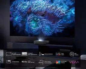 Hisense PL1TUKSE 4K Ultra HD Smart Laser Cinema Projector, Black