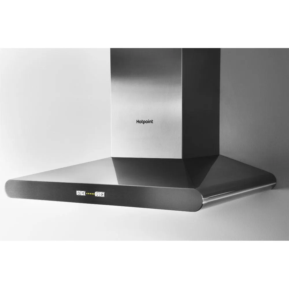Hotpoint PHC67FLBIX 60cm Chimney Cooker Hood - Stainless Steel