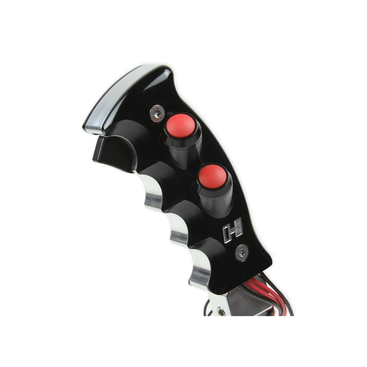 Hurst Shifter Knob - Hurst Logo - 2 Button - Aluminum - Black - Quarter Stick/Billet/Plus Shift Handles