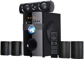 Impex HT 5106 5.1 BANG 170 W Multimedia Bluetooth Home theatre Speaker System with Remote FM/SD/USB/MM (Black)