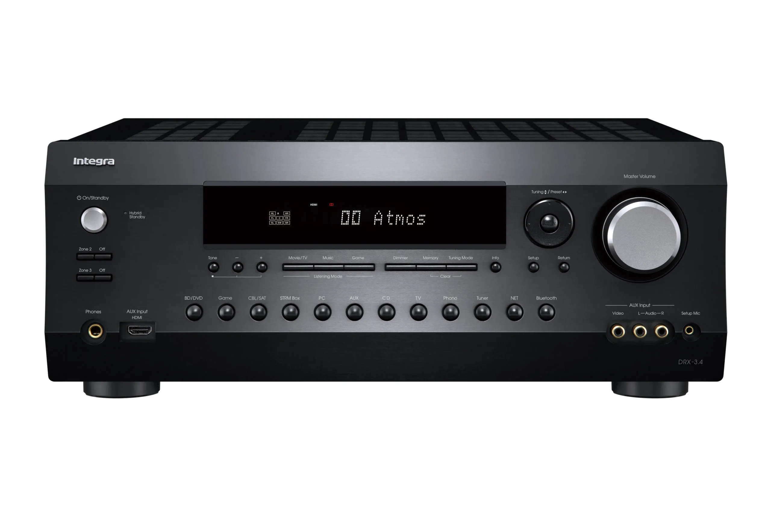Integra DRX 3.4 9.2-Channel Network AV Receiver, 210W @ 6ohms, 100W FTC x 9 ch, 9.2 receiver with Dirac Live