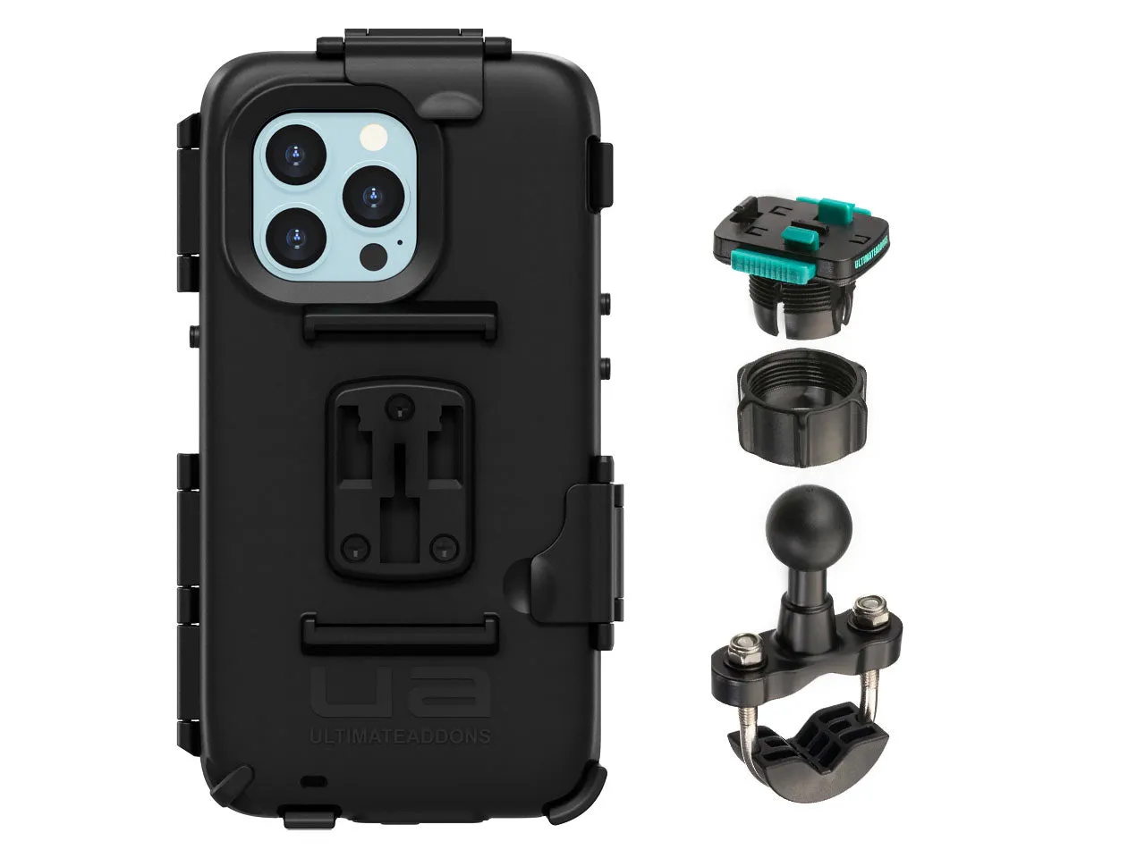 iPhone 13 Series Tough Waterproof Motorcycle Mount Phone Case Kits