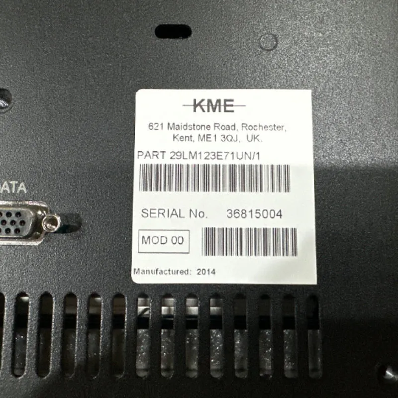 KME 12.1 Inch 800 x 600 Pixels SVGA Desktop LCD Industrial Monitor 29LM123E71UN/1