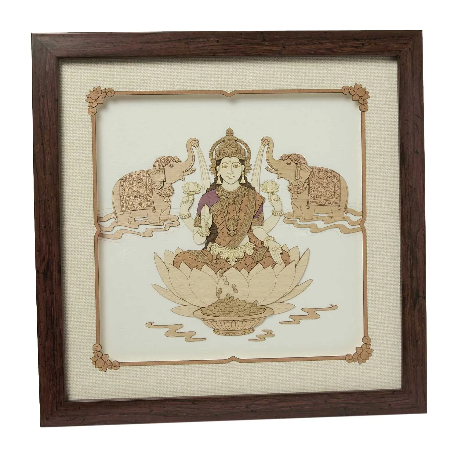 Laxmi Wood Art Frame Big 12 in x 12 in