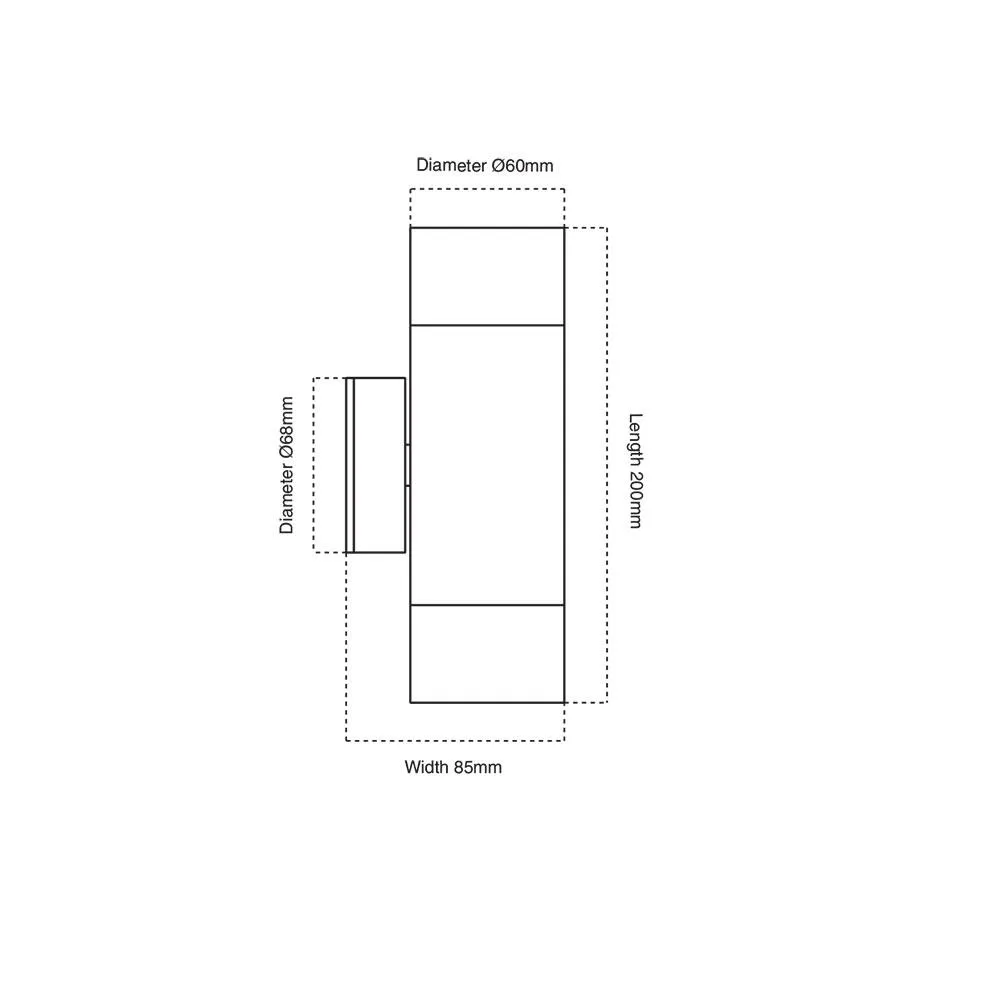LED 316 Marine Grade Stainless Steel Up Down Wall Light