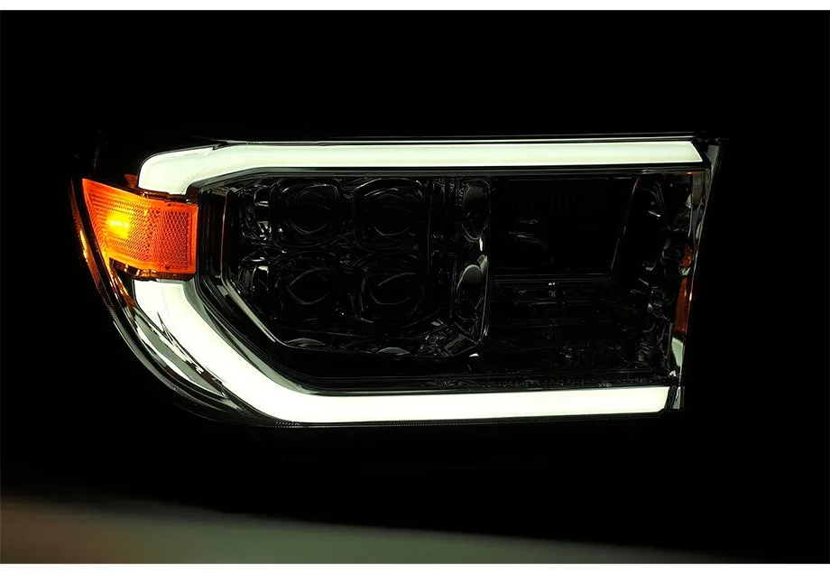 LED Projector Headlights Chrome (Without Level Adjuster) Fits 07-13 Toyota Tundra/08-17 Toyota Sequoia NOVA-Series