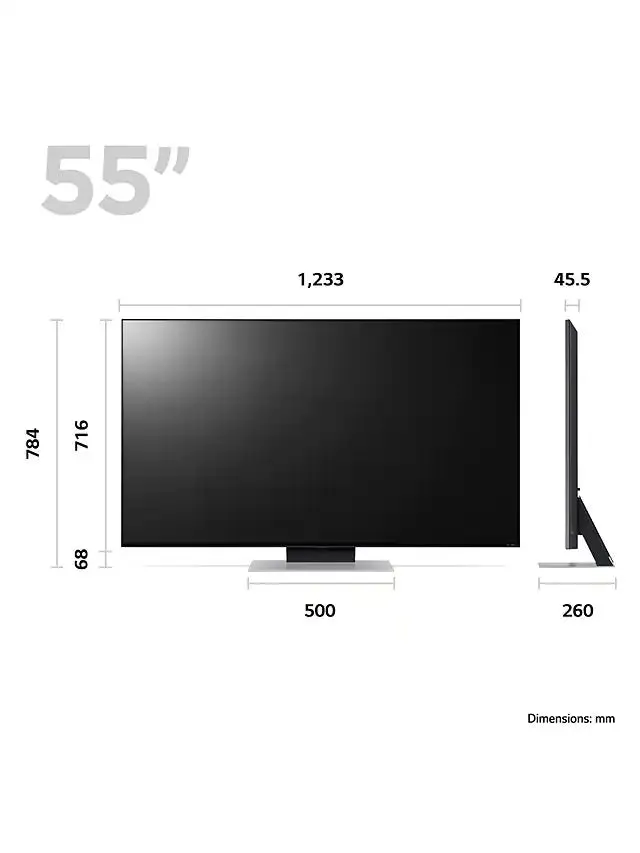 LG 55QNED866RE (2023) QNED MiniLED HDR 4K Ultra HD Smart TV, 55 inch with Freeview Play/Freesat HD - Ashed Blue