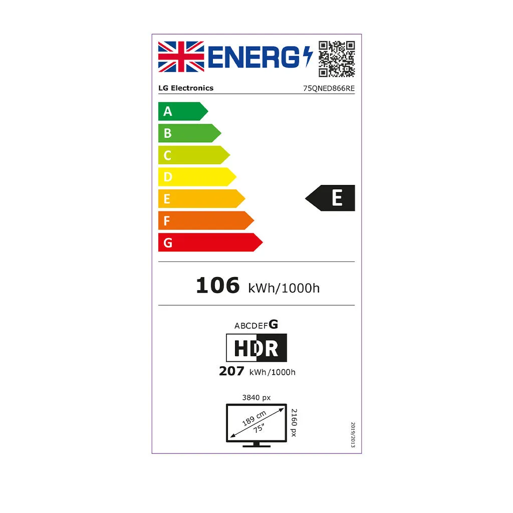 LG 75QNED866RE 75" QNED  4K Mini LED TV