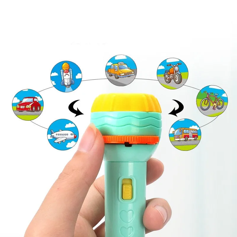 Light up your child's imagination with this Flashlight Projector Torch