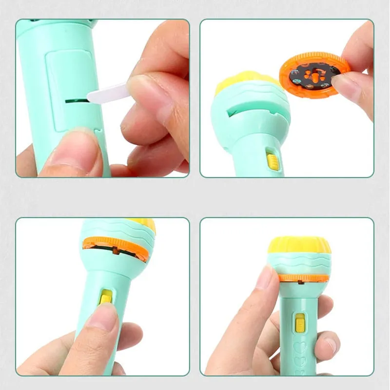 Light up your child's imagination with this Flashlight Projector Torch