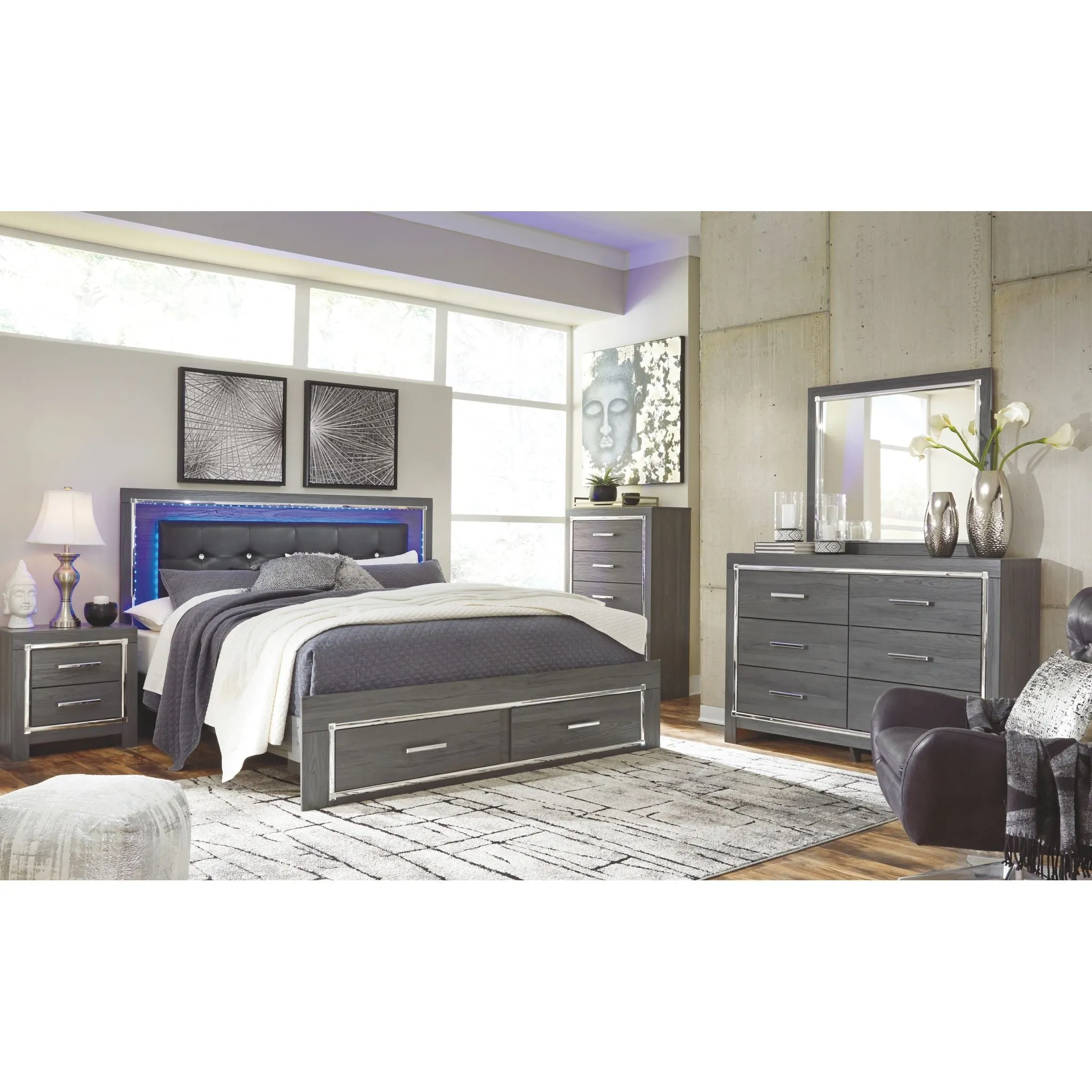 Lodanna Storage Platform Bed