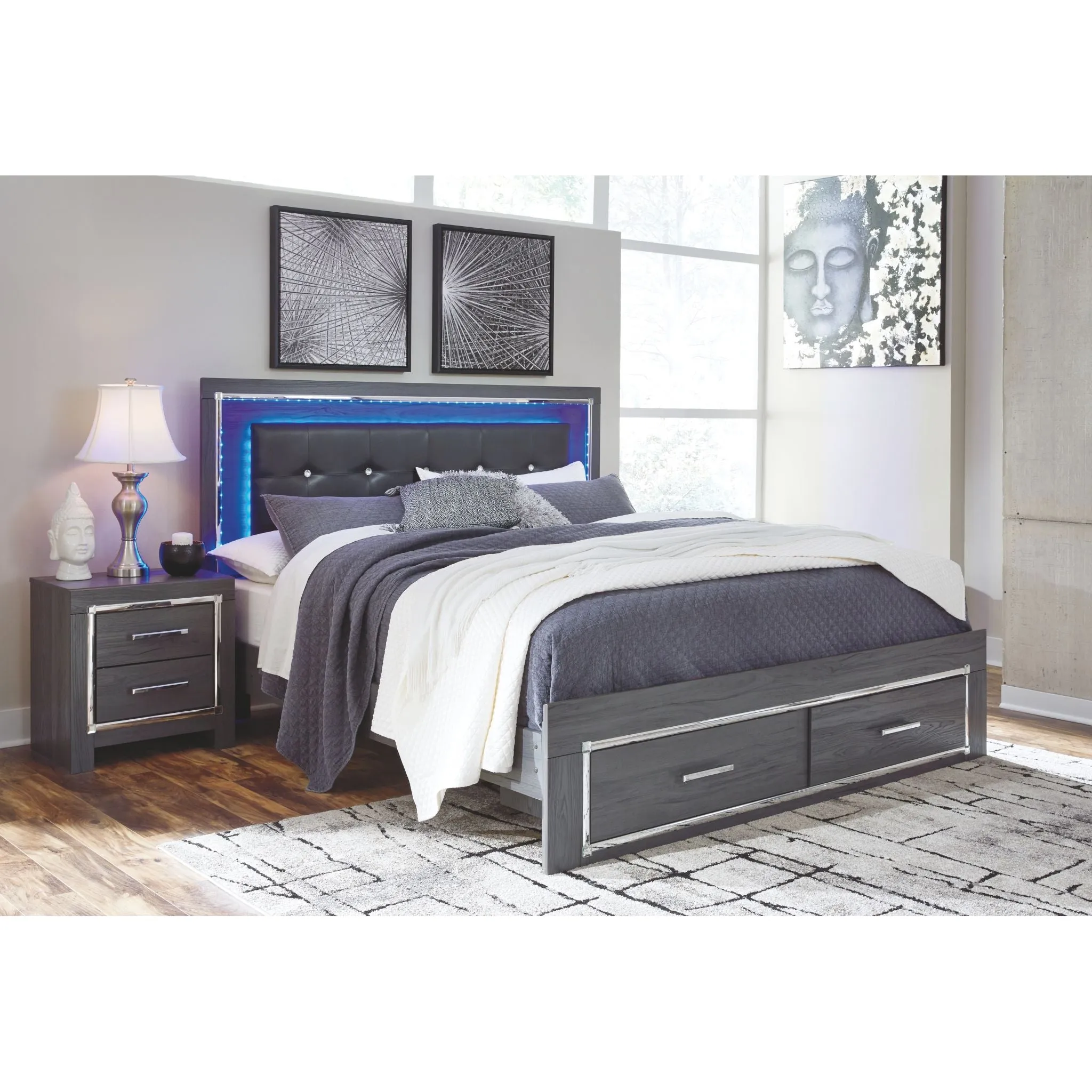 Lodanna Storage Platform Bed