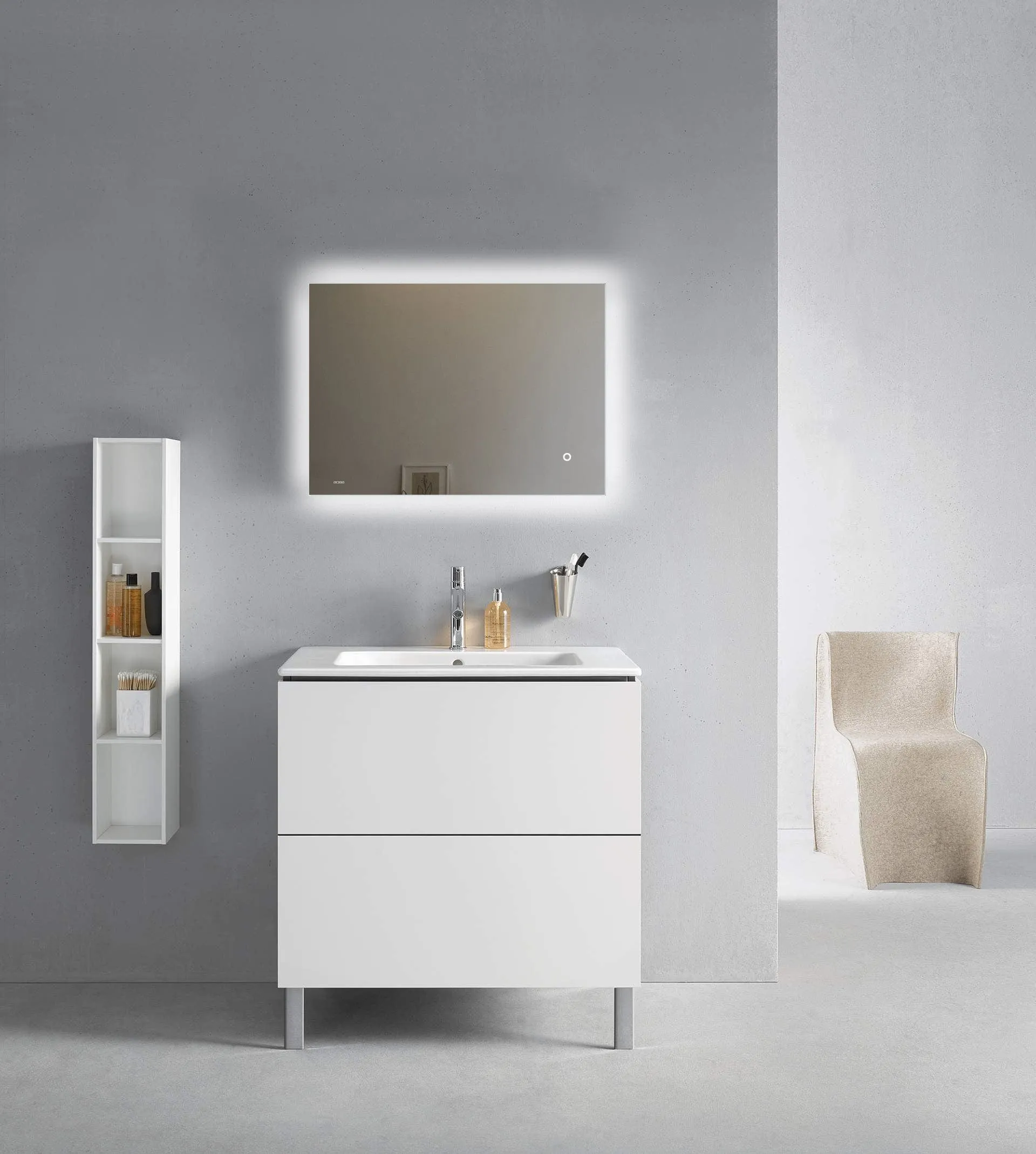 Lumiere Reversible LED Mirror with Demister Pad & Touch Sensor Switch - 500 x 700mm