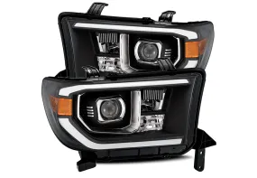 LUXX-Series LED Projector Headlights Black (Without Level Adjuster) Fits 07-13 Toyota Tundra/08-17 Toyota Sequoia