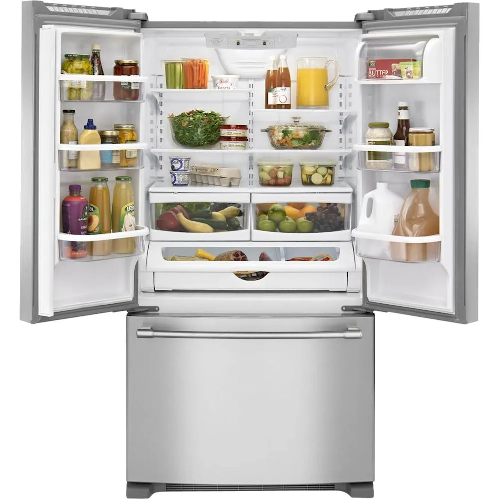 Maytag - 22.1 Cu. Ft. French Door Fingerprint Resistant Refrigerator - Stainless steel