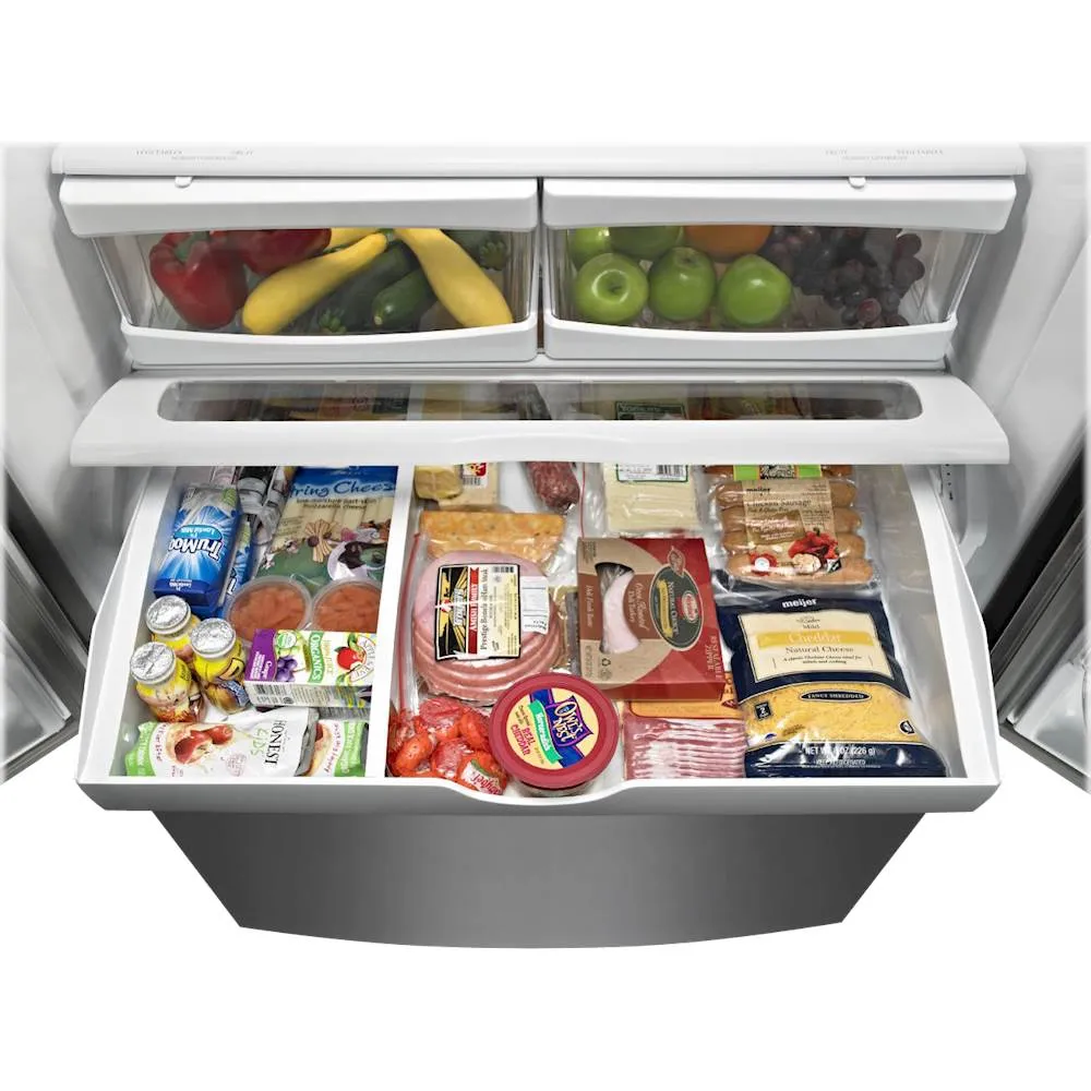 Maytag - 22.1 Cu. Ft. French Door Fingerprint Resistant Refrigerator - Stainless steel