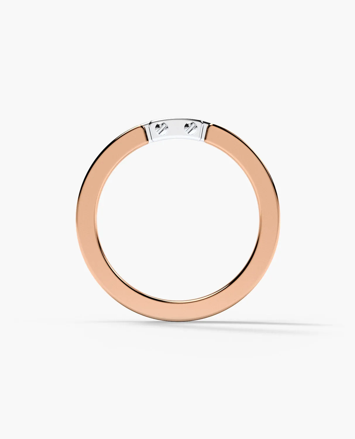 MEIKLE Two Tone Gold Wedding Ring