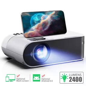 Mini Projector Portable WiFi Android 6.0 Home Cinema for 1080P Video
