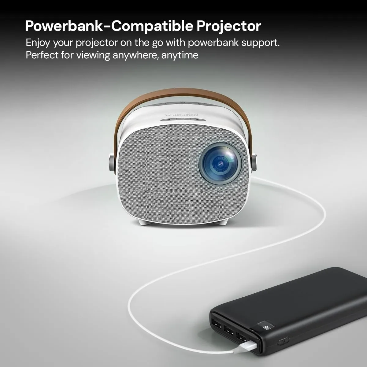 Mini Projector with Gaming Console, Supports Android TV Stick, Power Bank, HDMI, USB, AV, & SD