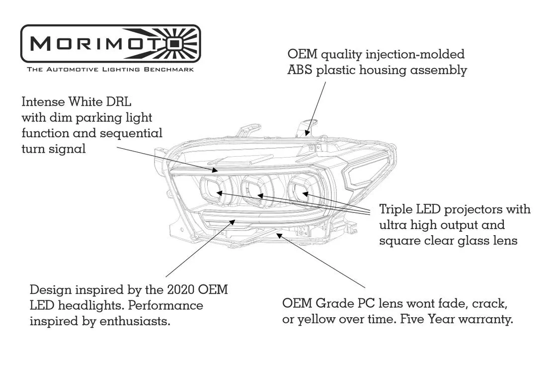 Morimoto - XB LED Headlights - 2016  Tacoma