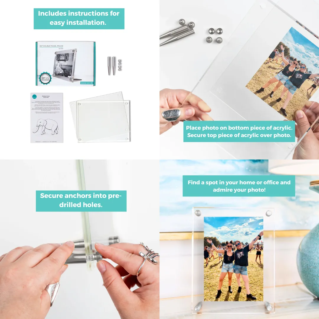 Mother's Day Tabletop Float Frames for 5x7" Photos