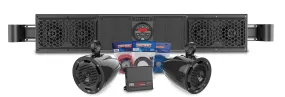 MTX Audio Yamaha Viking Bluetooth Overhead Audio Sound Bar With 2-Channel Amplifier and 2 Roll Cage Speaker System (VIKINGBOAKIT)