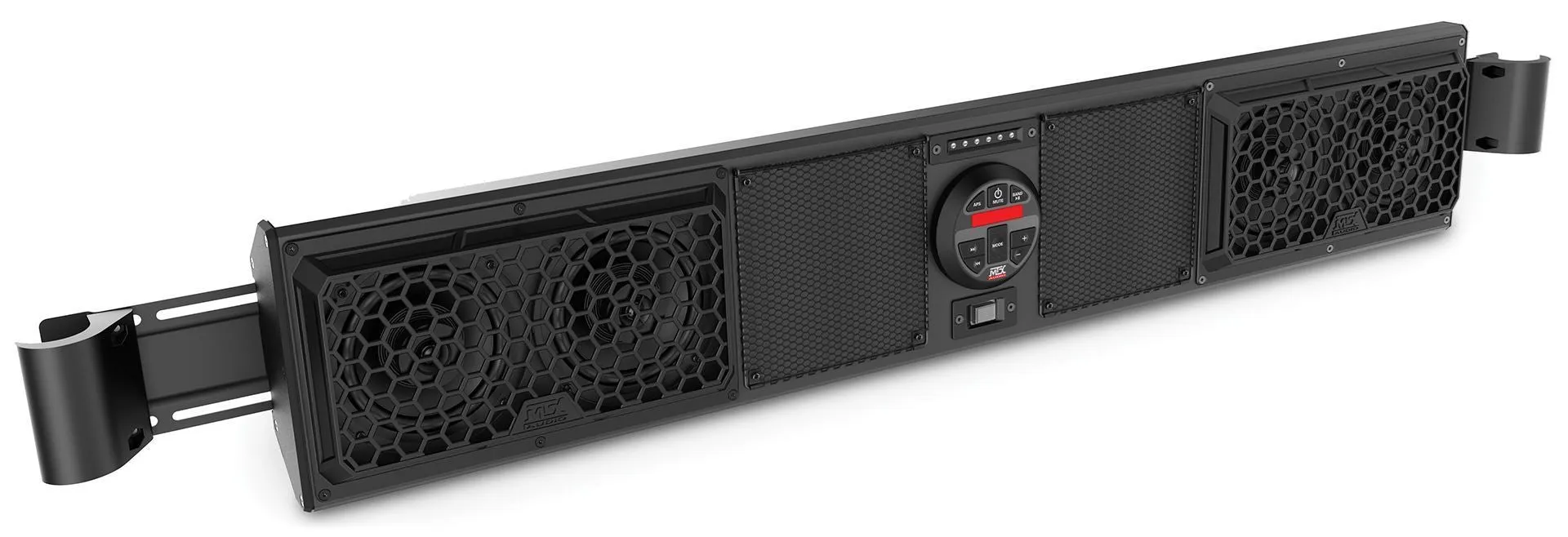 MTX Audio Yamaha Viking Bluetooth Overhead Audio Sound Bar With 2-Channel Amplifier and 2 Roll Cage Speaker System (VIKINGBOAKIT)