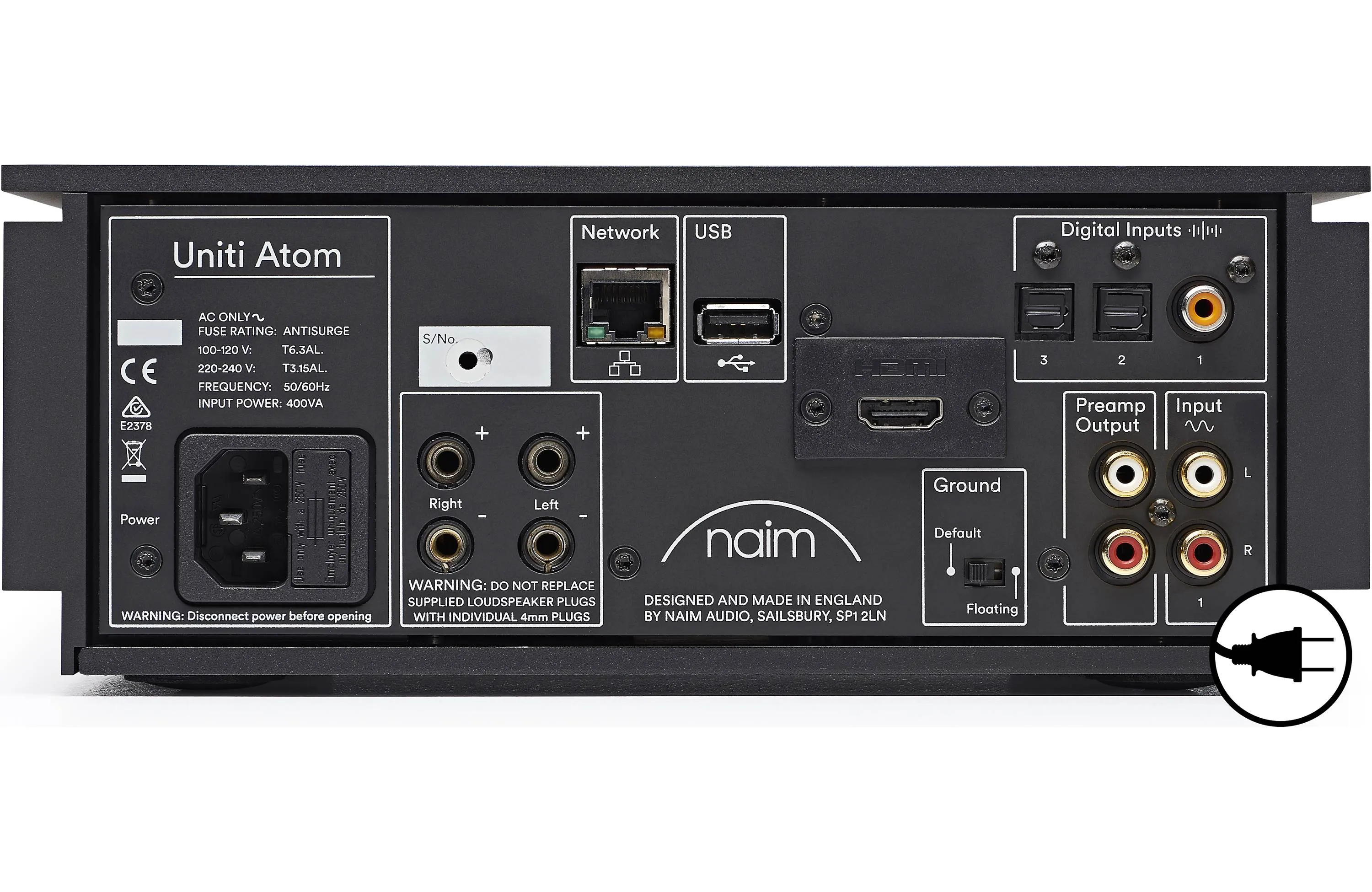 Naim Audio Uniti Atom Integrated Amplifier with Built-In DAC and Bluetooth Open Box