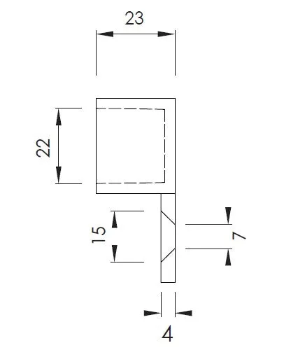 NANORAIL® 25X21MM WALL PLATE