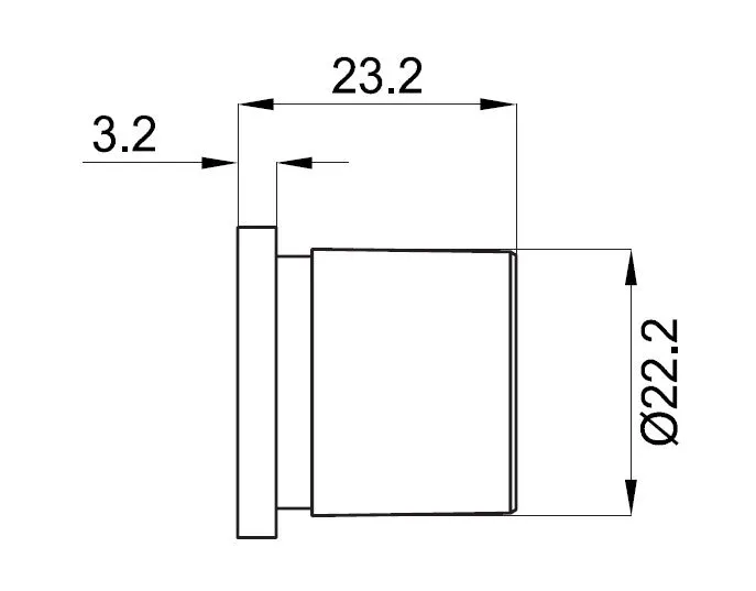 NANOROUND 25.4MM DIA END CAP 316 STAINLESS STEEL