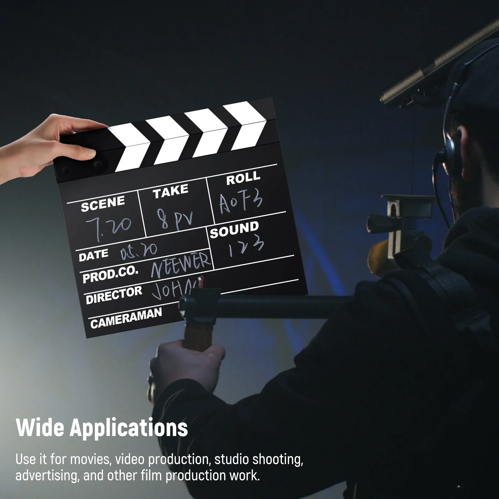 NEEWER FCB01 12"x11"/30x27cm Film Movie Clapper Board