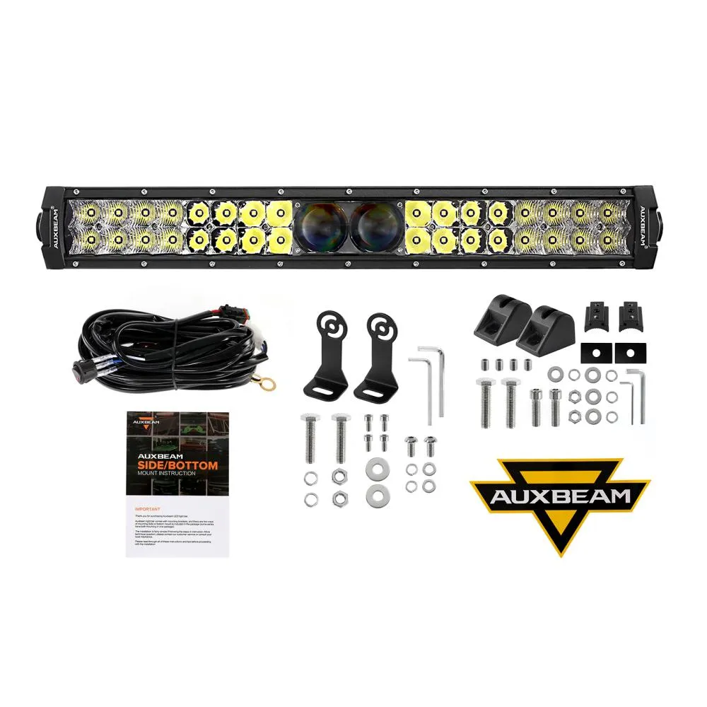 NEW VERSION 22 Inch 5D-PRO Series Combo Dual Row LED Light Bar with DT Wiring Harness Kit for Chevy Colorado