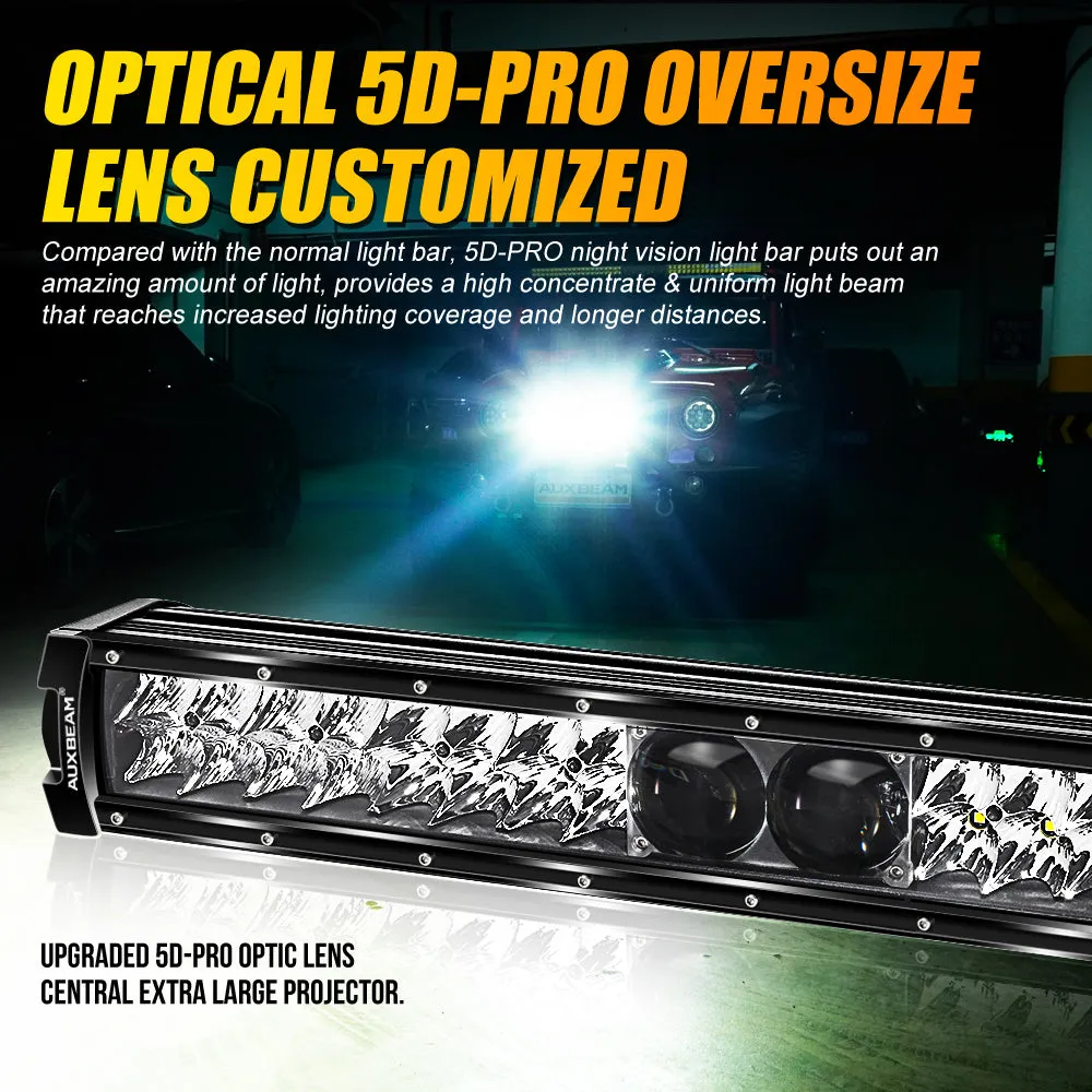 NEW VERSION 22 Inch 5D-PRO Series Combo Dual Row LED Light Bar with DT Wiring Harness Kit for Chevy Colorado