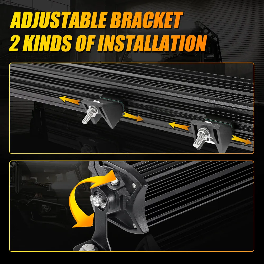 NEW VERSION 22 Inch 5D-PRO Series Combo Dual Row LED Light Bar with DT Wiring Harness Kit for Chevy Colorado