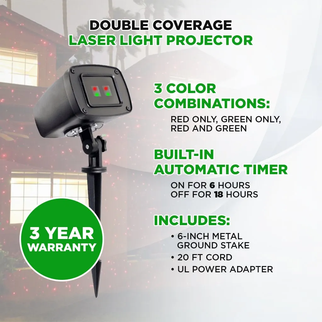 Night Stars Double Coverage - Red and Green Laser Light