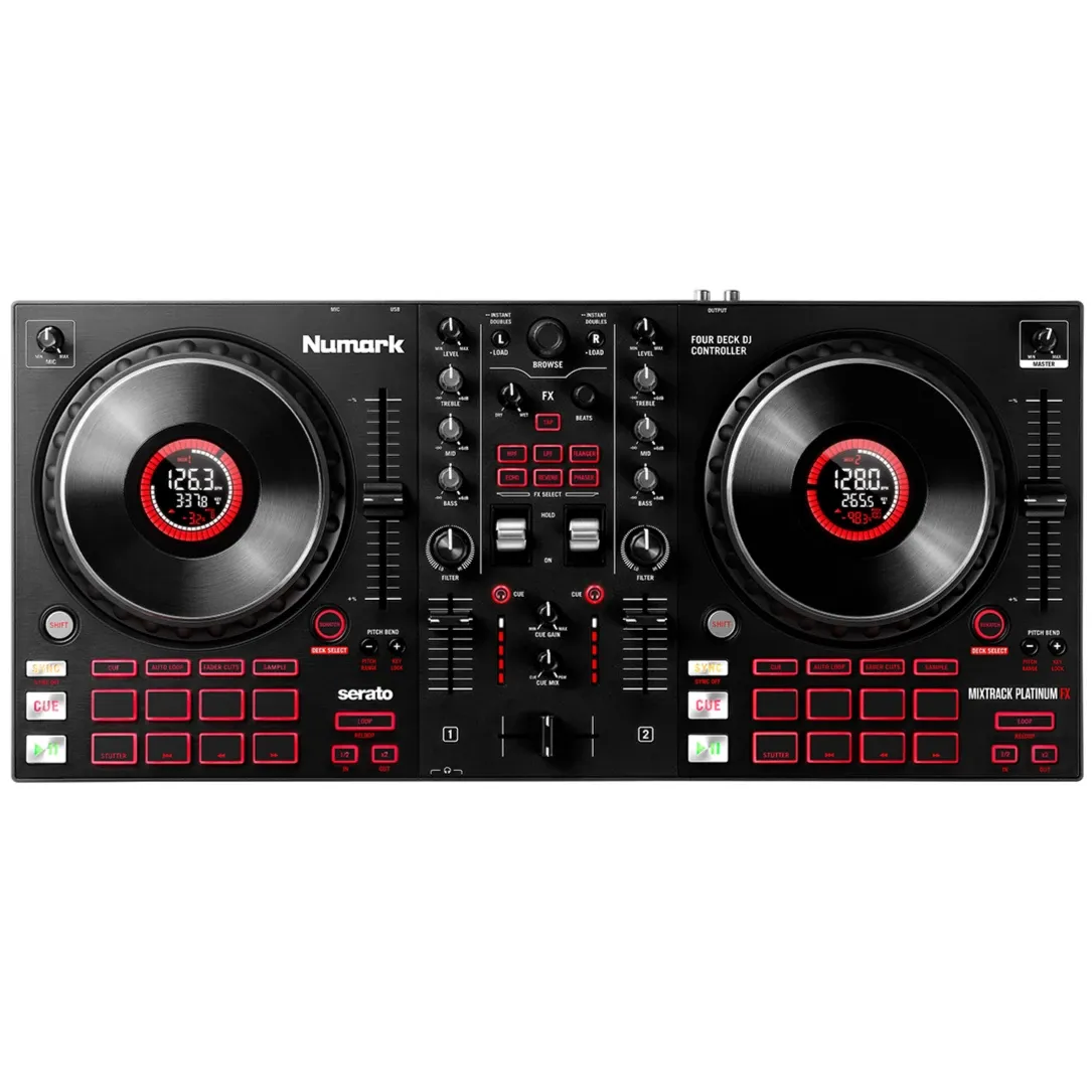 Numark MIXTRACKPLATFX 4-Deck DJ Controller & DJC-B1 Soft Case Bundle