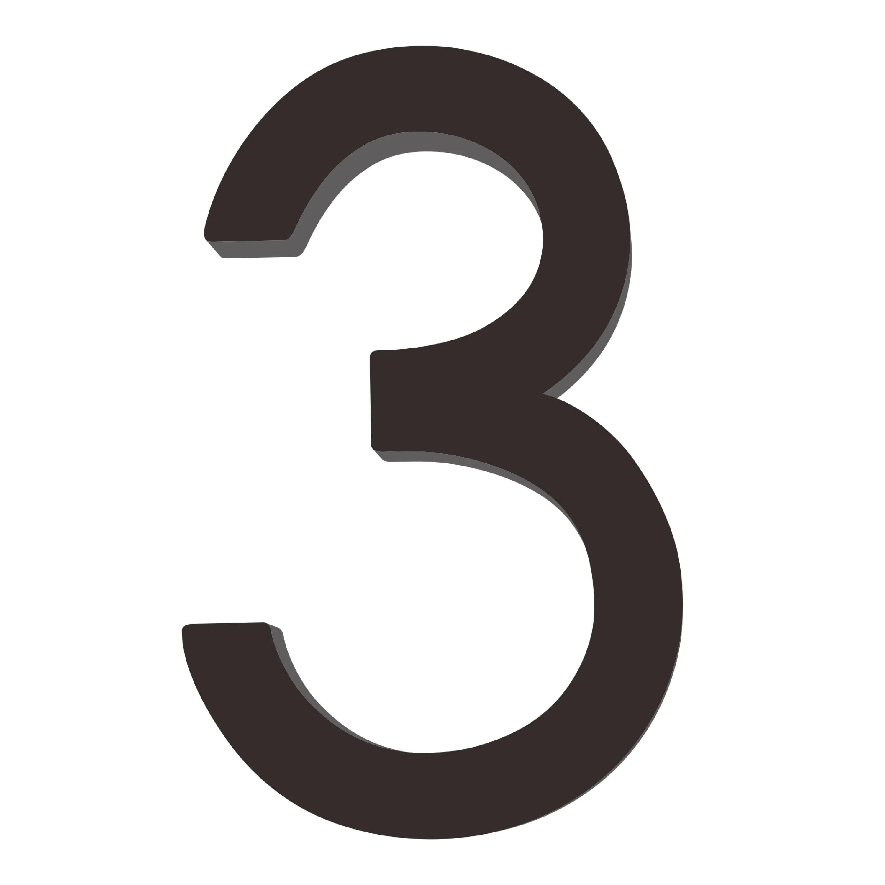 [Number AC101] Acrylic Modern Floating House Number - 3Inch, 6 Inch, 8 Inch