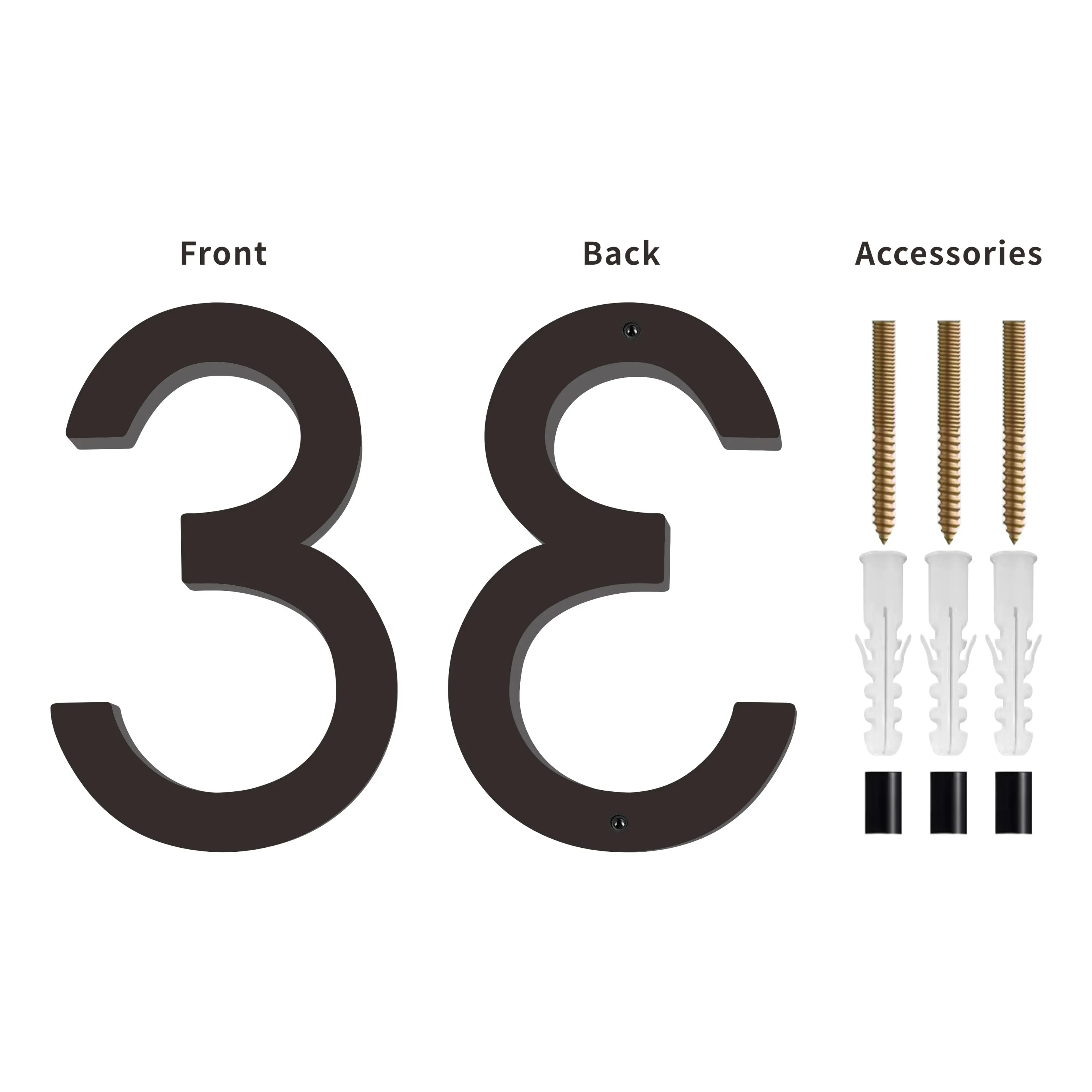 [Number AC101] Acrylic Modern Floating House Number - 3Inch, 6 Inch, 8 Inch