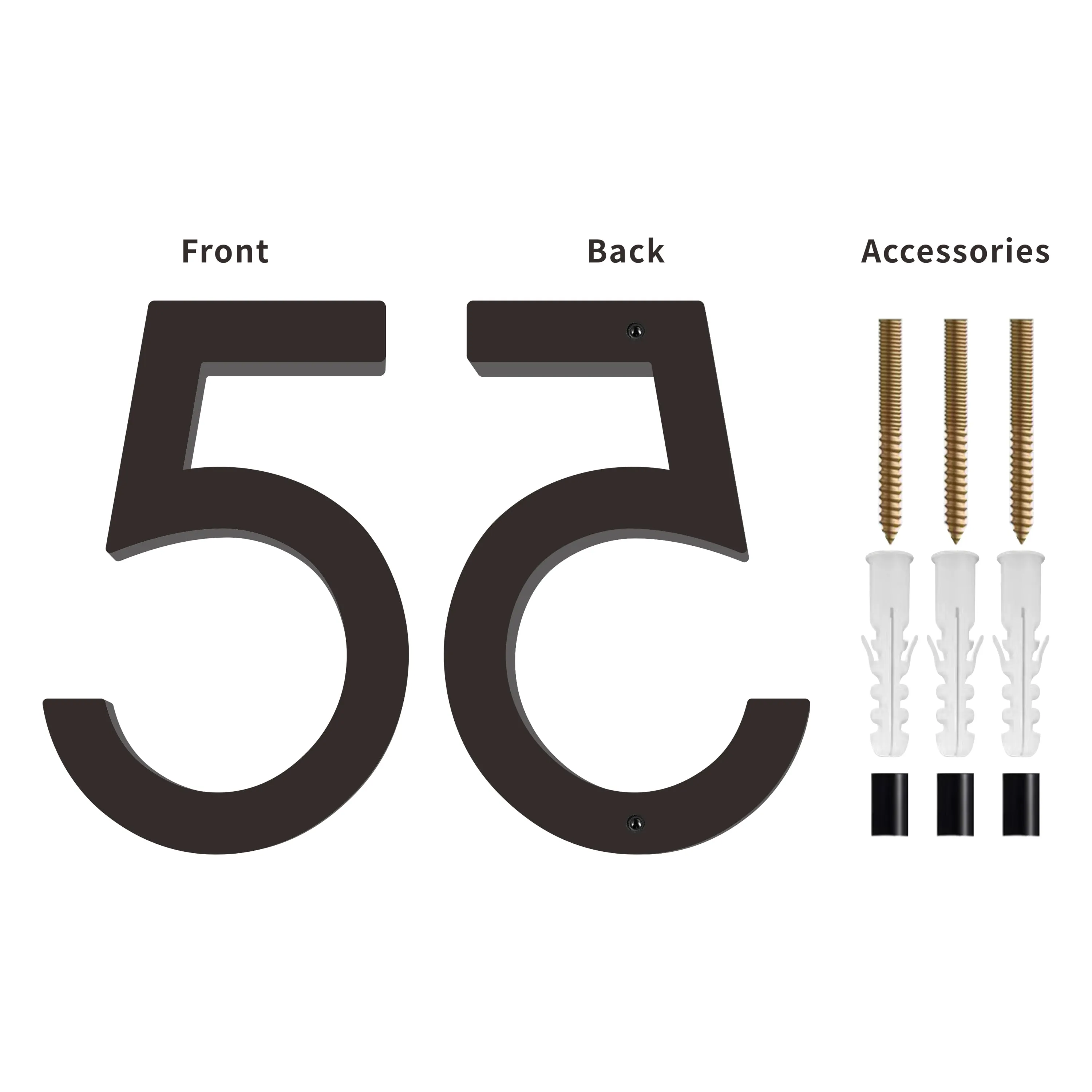 [Number AC101] Acrylic Modern Floating House Number - 3Inch, 6 Inch, 8 Inch