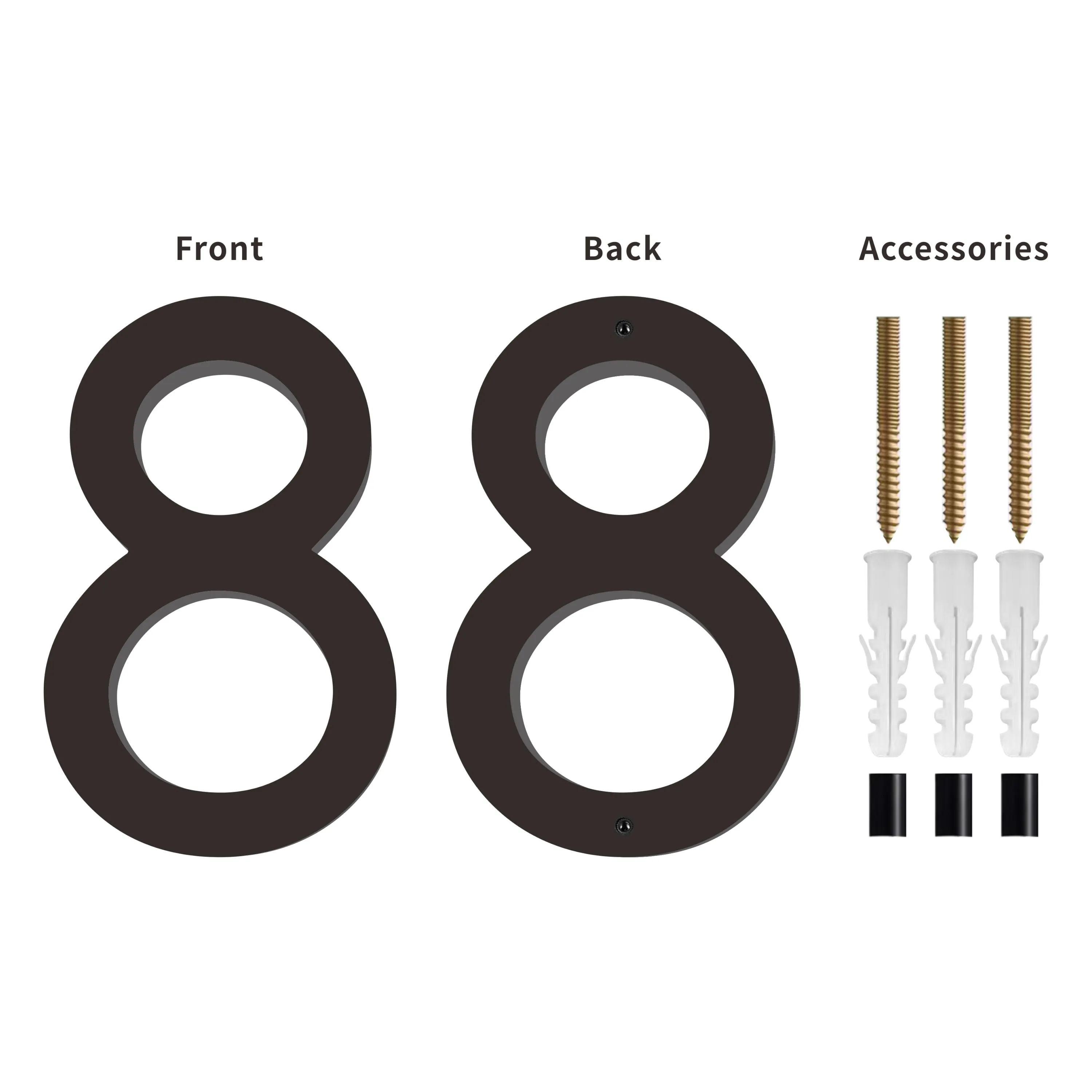 [Number AC101] Acrylic Modern Floating House Number - 3Inch, 6 Inch, 8 Inch