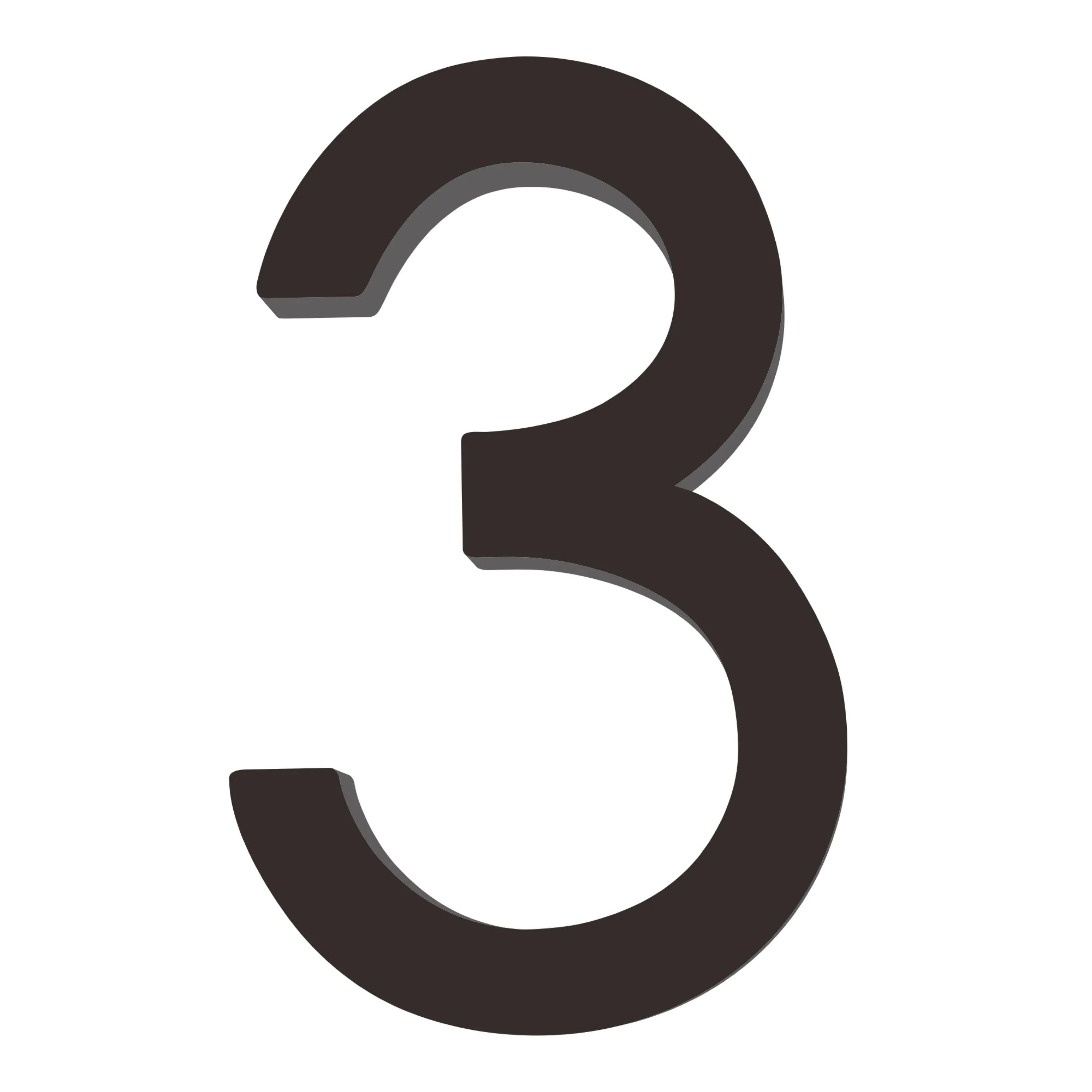 [Number AC101] Acrylic Modern Floating House Number - 3Inch, 6 Inch, 8 Inch
