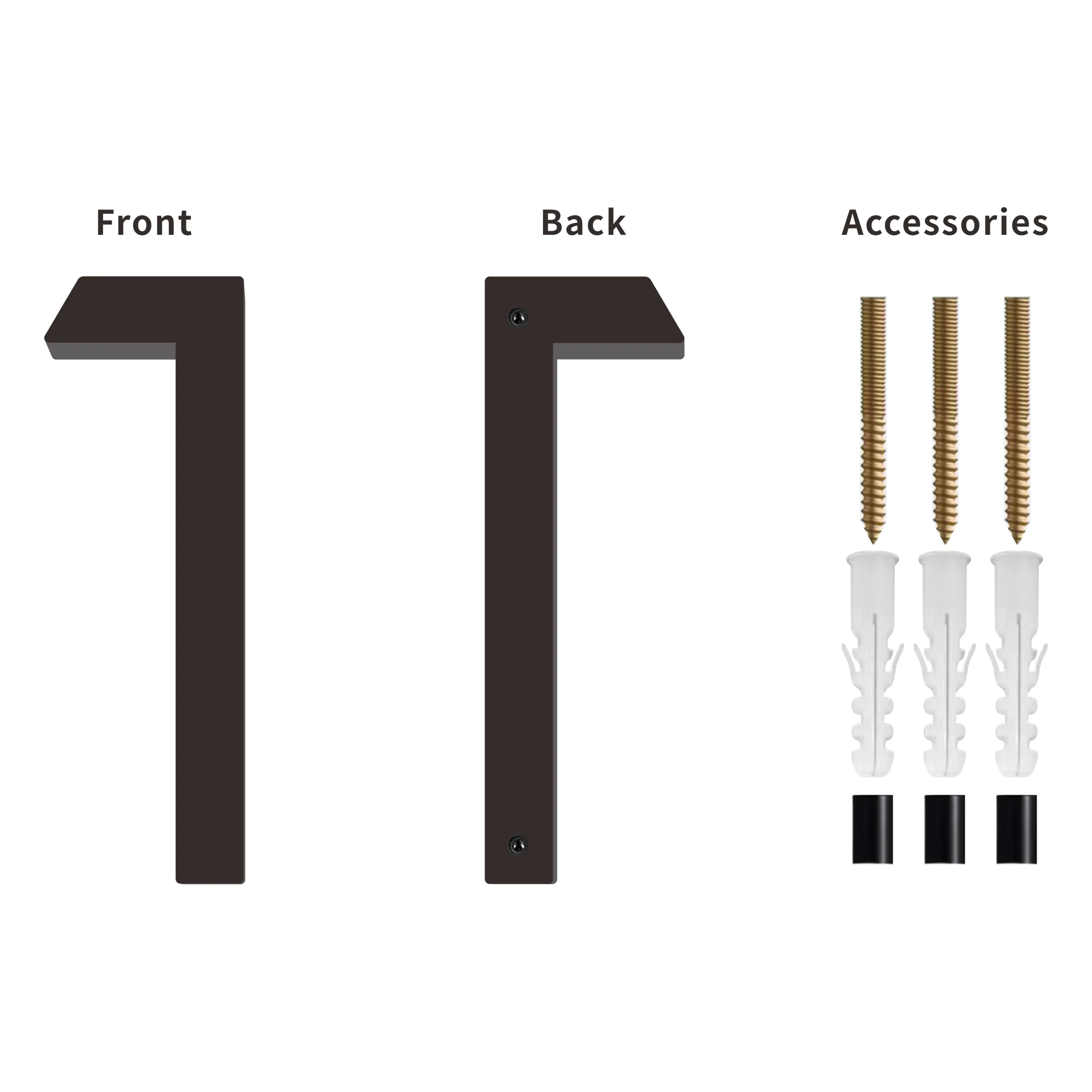 [Number AC101] Acrylic Modern Floating House Number - 3Inch, 6 Inch, 8 Inch