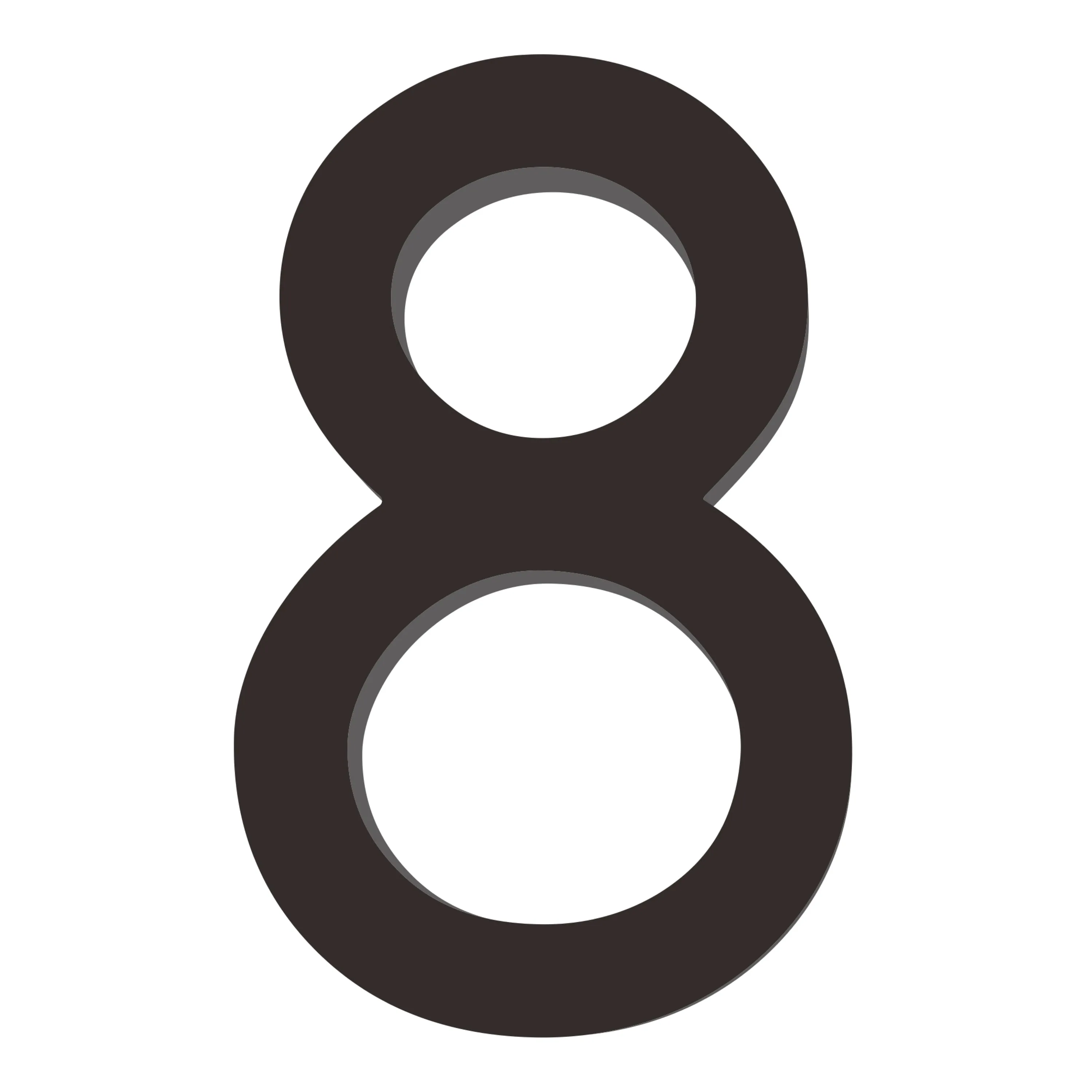 [Number AC101] Acrylic Modern Floating House Number - 3Inch, 6 Inch, 8 Inch